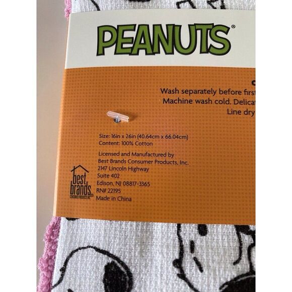 3 Pack Peanuts Snoopy Woodstock Halloween Kitchen Towels Pink Pumpkin 16 X 26” - Picture 10 of 14